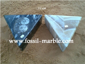 Moroccan Fossile Black Boxes, Fossilized Stone Black Marble Home Decor