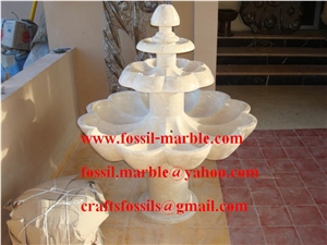 Piedra Crema Maroc Limestone Fountain, Beige Limestone