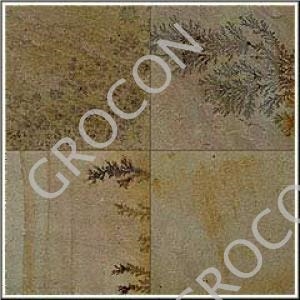 Fossil Mint Sandstone Tile, India Yellow Sandstone Tiles & Slabs
