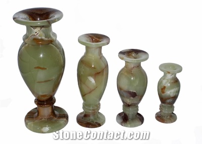 Multi-green Onyx Flower Vase