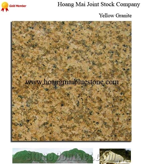 Yellow Binh Dinh Granite Slabs