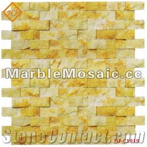 Mable Mosaic Tile, Yellow Marble Mosaic