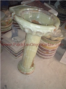 Green Onyx Pedestal Sinks Manufacture Exporter Wholesale
