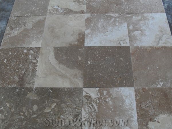 Commercial, Mosaic Designed Travertine Tiles & Slabs, Floor Tiles