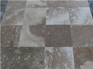 Commercial, Mosaic Designed Travertine Tiles & Slabs, Floor Tiles