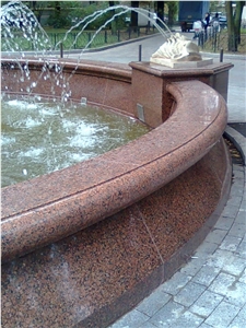 Rosso Toledo Granite Fountain