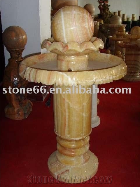 Honey Onyx Rolling Ball Fountains