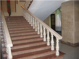Imperial Red Granite Stairway