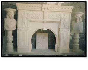 Crema Antalya Beige Limestone Fireplace Dch014