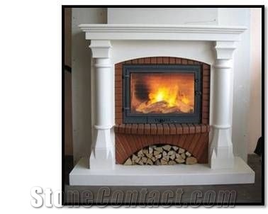 White Unye Limestone Fireplace Dcf010