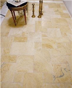 Travertine Blend Floor Tile ,beige Travertine