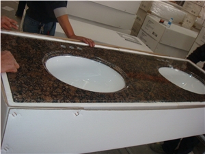 Tan Brown Bathroom Vanity Top