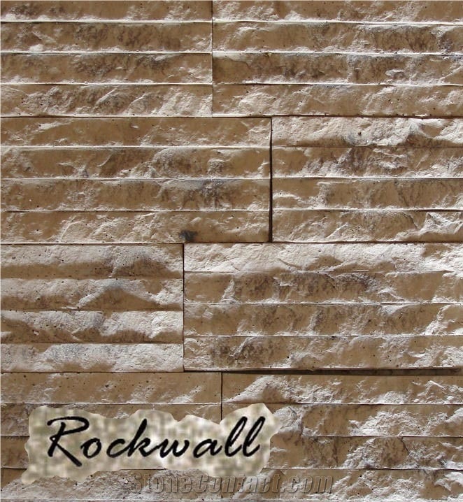 Rockwall Stone Glitz,beige Limestone Wall Stone