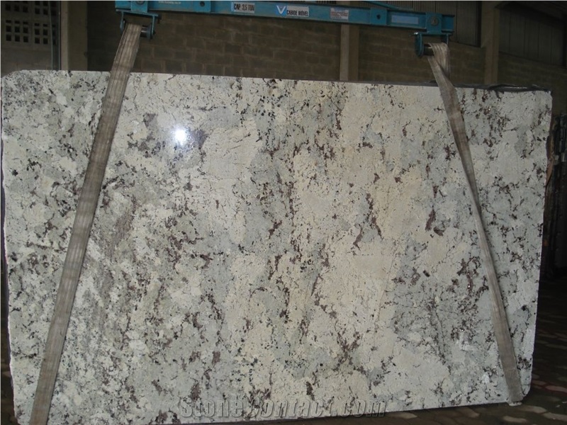 Alaska White Granite Slab, Brazil White Granite