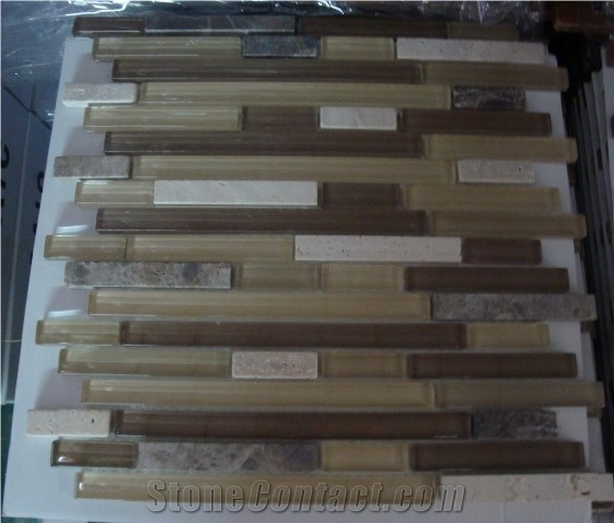 Hf-006 Natural Stone with Glass Mosaic