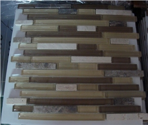 Hf-006 Natural Stone with Glass Mosaic