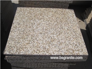 Golden Grain Granite, China Shandong Laizhou Yellow Granite Slab, Granite Tile, Building Stone, Wall Cladding Tile, Floor Tile, Interior Stone