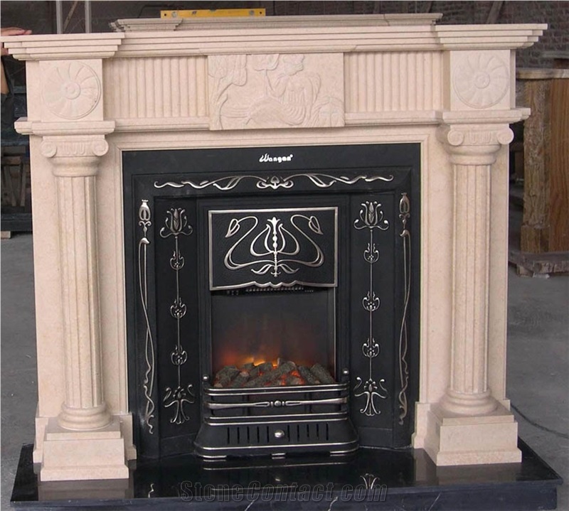 Marble/granite Fireplace, Stone Mantle