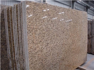 Giallo Santa Cecilia, Brazil Granite, Giallo Santa Cecilta Granite Slabs & Tiles