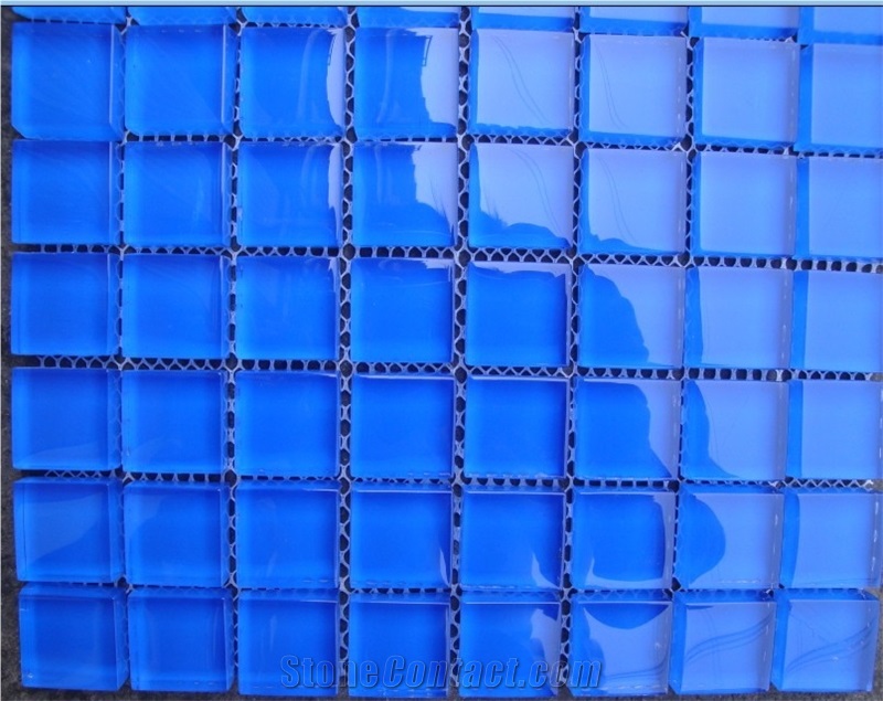 Blue Glass Mosaic Tile WBG-1