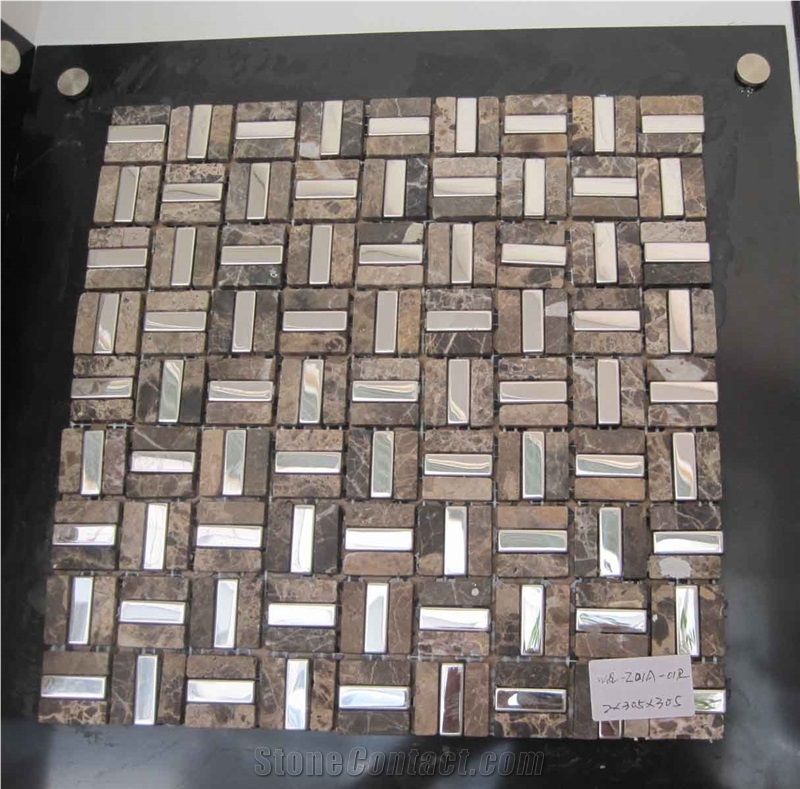 WQ-201A-01R Stainless Steel Mixing Marble Mosaic