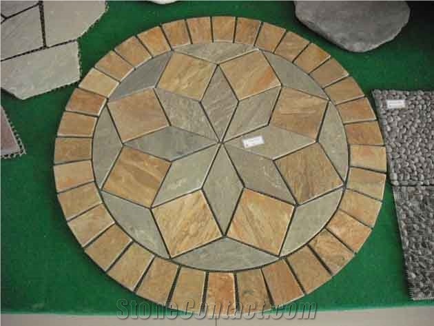 Slate Mosaic Pattern Medallion
