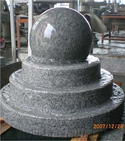 Cheap Grey Granite Fountain Sphere Balls, Rolling Sphere