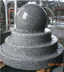 Cheap Grey Granite Fountain Sphere Balls, Rolling Sphere