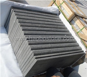 China G684 Black Basalt, Swimming Pool Coping Tiles, Flamed Brushed Pool Pavers for Building Projects