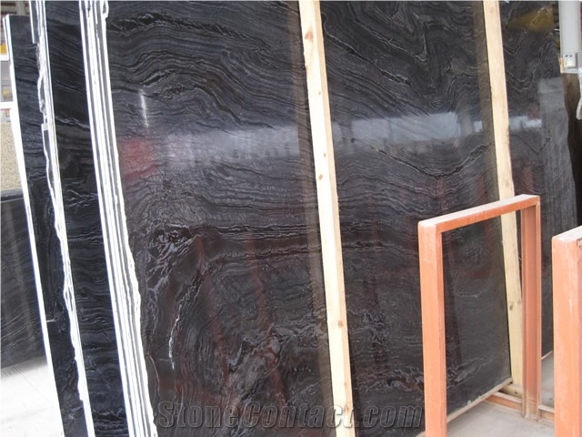 Black Wooden Marble
