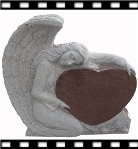 Granite Heart Tombstone,angel Monument