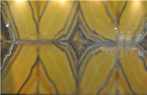 Gold Fume Onyx Slabs & Tiles, Turkey Yellow Onyx