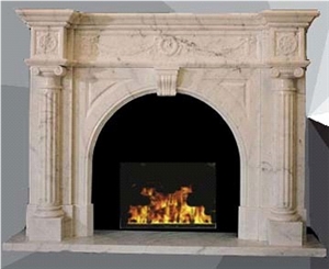 White Marble Fireplace