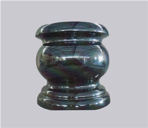 Absolute Black Granite Vase, Urn