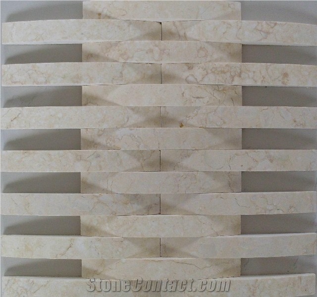 Galala Beige Marble 3D Mosaic Tiles