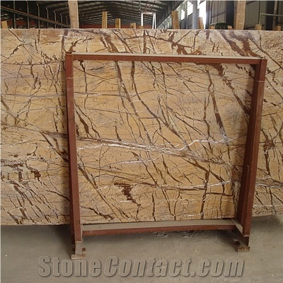 Rainforest Gold Marble Slab India Brown Granite From China