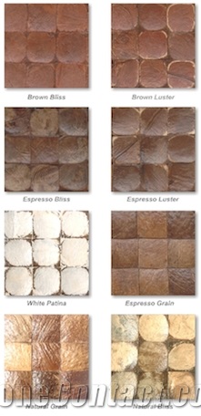 Stone Coconut Shell Chips Mosaic