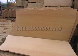 Light Yellow Wooden Vein Sandstone Tile