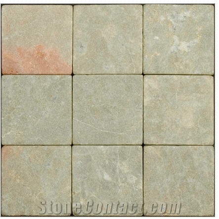 Beige Marble Mosaic Taupe Shadow Tumbled