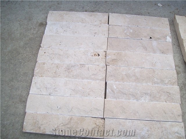 Split Face Classic Travertine Tile, Turkey Beige Travertine