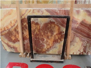 Orange Onyx Slab, Iran Yellow Onyx