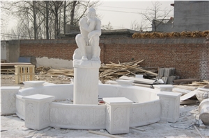 White Marble Sculpture Fountain