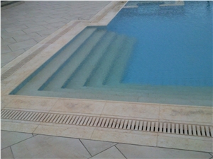 Sunny Marble Pool Coping