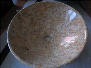 Amarillo Oro, Mexican Shell Stone Sink