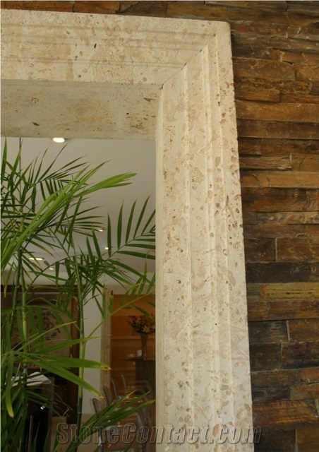 Colonial Coral Stone Saw Cut Door Surround