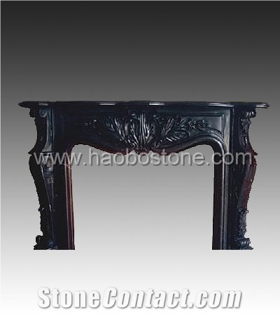 Black Fireplace, Stone Fireplace HBFP013