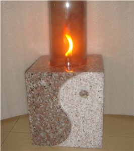 Granite Natural Stone Oil Lanterns, Garden Oil Lamps,Natural Stone Grey Granite Lanterns