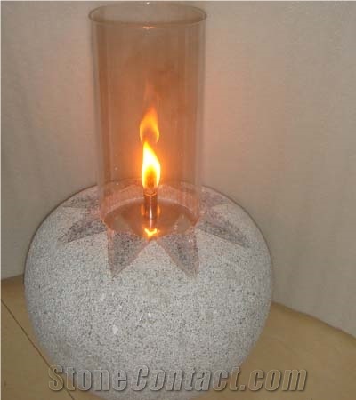 Granite Natural Stone Oil Lanterns with Glass,Marble ,Natural Stone Grey Granite Lanterns