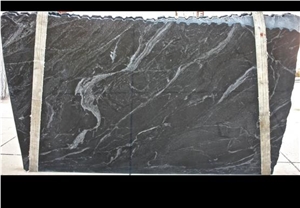 Black Strype Granite Slab
