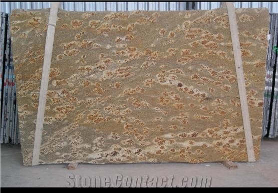 Caramel Stone Granite Slab, Brazil Yellow Granite